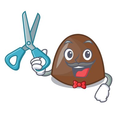 Kuaför çikolata şekerleme karakter karikatür vektör halat