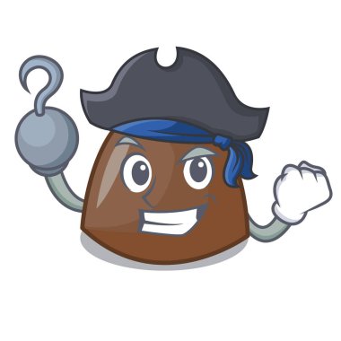 Korsan çikolata karakter karikatür vektör halat şekerler