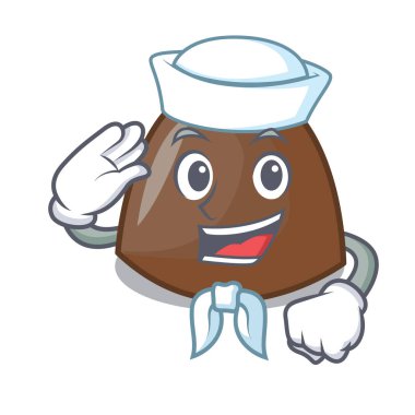 Denizci çikolata karakter karikatür vektör halat şekerler