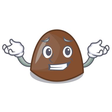 Çikolata sırıtarak karakter karikatür vektör halat şekerler