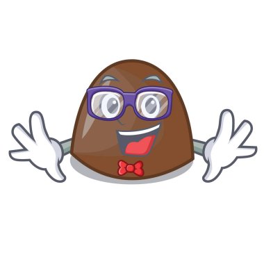 Geek çikolata karakter karikatür vektör halat şekerler