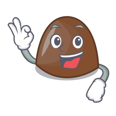 Tamam çikolata şekerleme karakter karikatür vektör halat