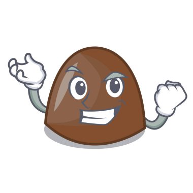 Başarılı çikolata şekerleme karakter karikatür vektör halat