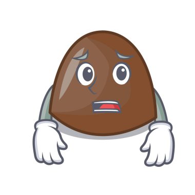 Yazık ki çikolata şekerleme maskot karikatür vektör halat