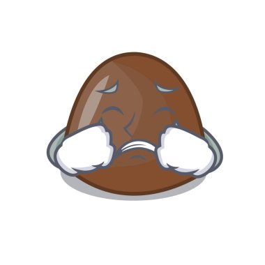 Çikolata şekerleme maskot karikatür vektör halat ağlıyor