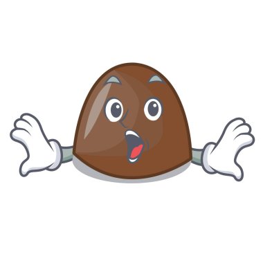 Sürpriz çikolata şekerleme maskot karikatür vektör halat