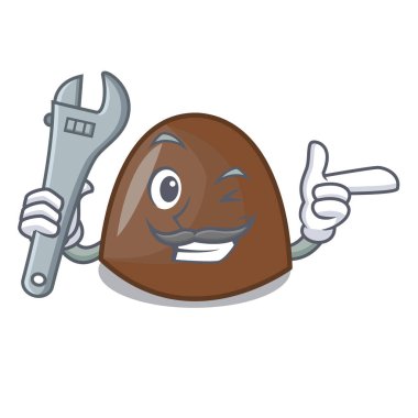 Mekanik çikolata şekerleme maskot çizgi film