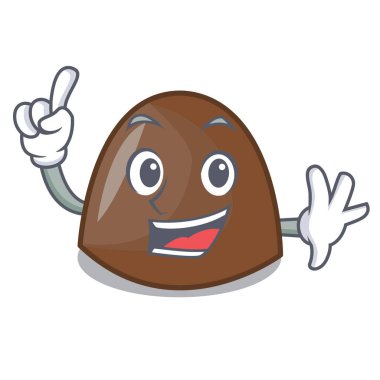 Parmak çikolata şekerleme maskot çizgi film