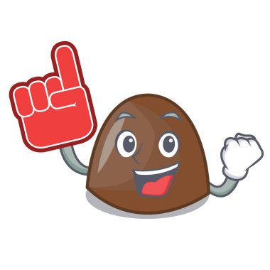 Köpük parmak çikolata şekerleme maskot çizgi film