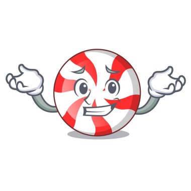 Sırıtan nane şeker karakter karikatür