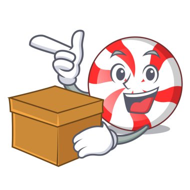 Kutu naneli şeker karakter karikatür ile