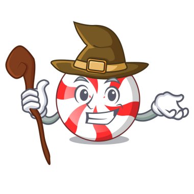 Cadı nane şeker maskot çizgi film