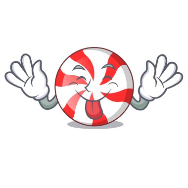 Naneli şeker maskot karikatür dil