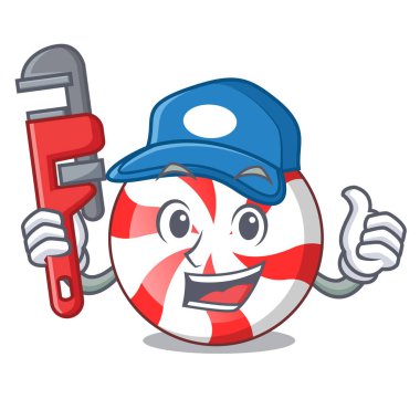 Tesisatçı nane şeker maskot çizgi film