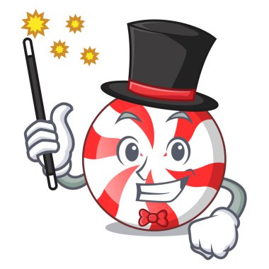 Sihirbaz nane şeker maskot çizgi film