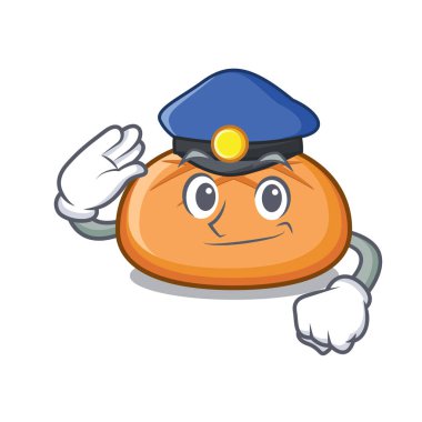 Polis hamburger topuz karakter karikatür