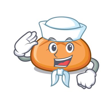 Denizci hamburger topuz karakter karikatür