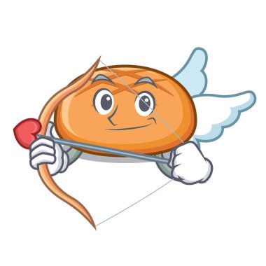 Aşk tanrısı hamburger topuz karakter karikatür