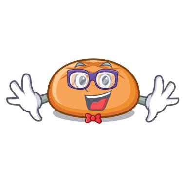 Geek hamburger topuz karakter karikatür