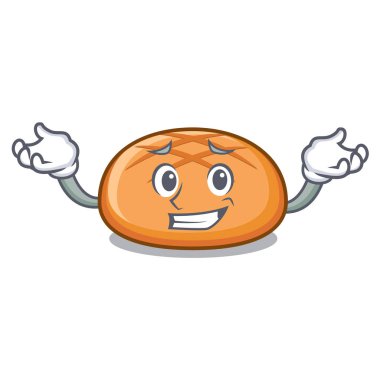 Sırıtan hamburger topuz karakter karikatür