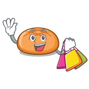 Hamburger topuz karakter karikatür alışveriş