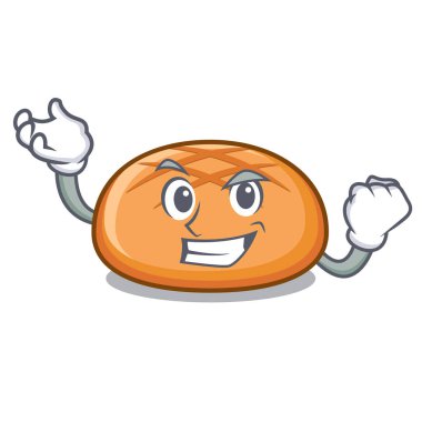 Başarılı hamburger topuz karakter karikatür