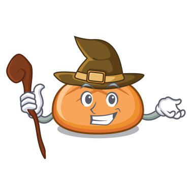 Cadı hamburger topuz maskot çizgi film