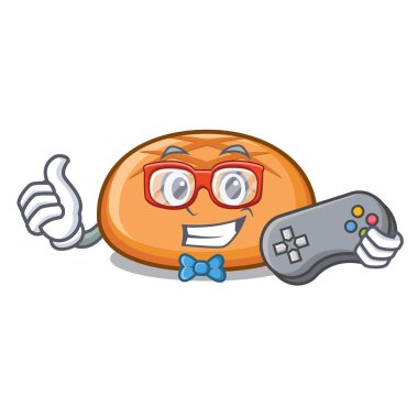 Oyun hamburger topuz maskot çizgi film