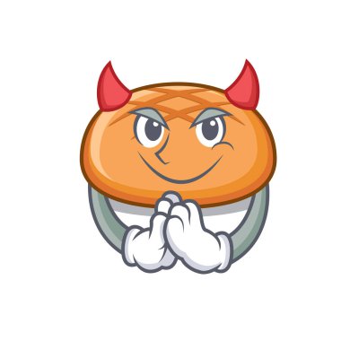 Şeytan hamburger topuz maskot çizgi film