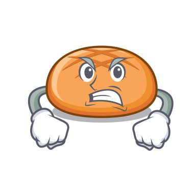 Kızgın hamburger topuz maskot çizgi film