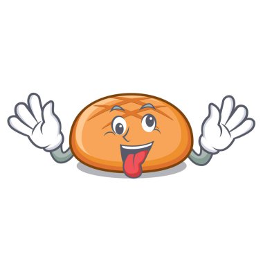 Deli hamburger topuz maskot çizgi film