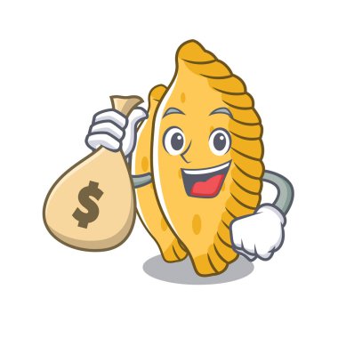 Para çantası pastel karakter karikatür tarzı ile