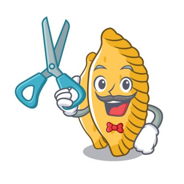 Pastel karakter karikatür tarzı berber