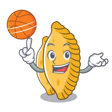 Basketbol pastel karakter karikatür tarzı ile