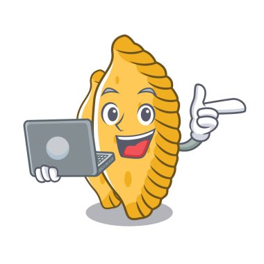 Dizüstü pastel karakter karikatür tarzı ile