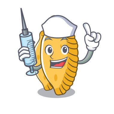 Hemşire pastel karakter karikatür tarzı