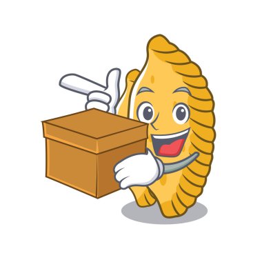 Kutu pastel karakter karikatür tarzı ile