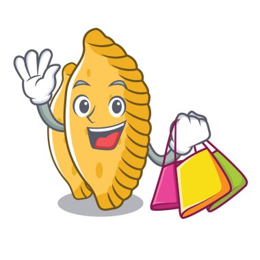 Pastel karakter karikatür tarzı alışveriş