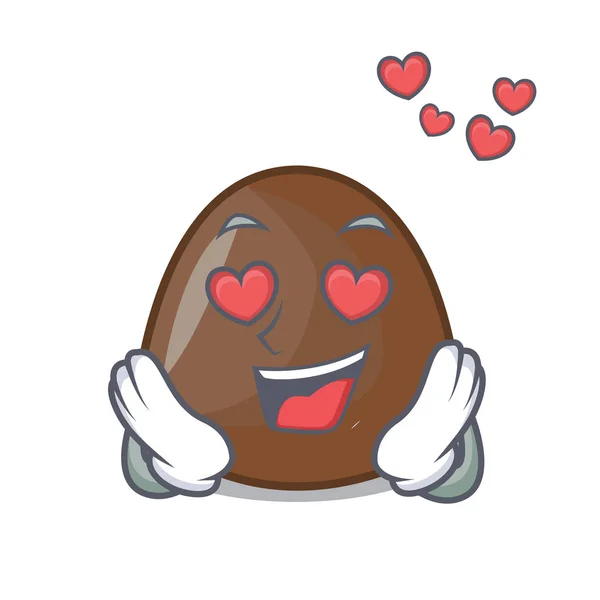 愛チョコレート菓子マスコット漫画ベクトル小話で — ストックベクタ