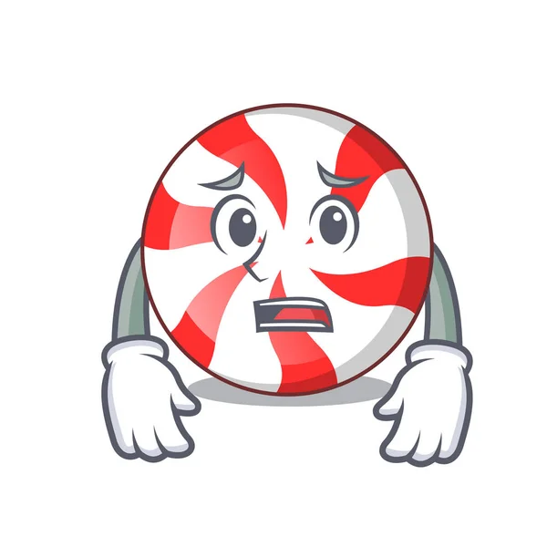 Medo de hortelã-pimenta doce mascote cartoon —  Vetores de Stock
