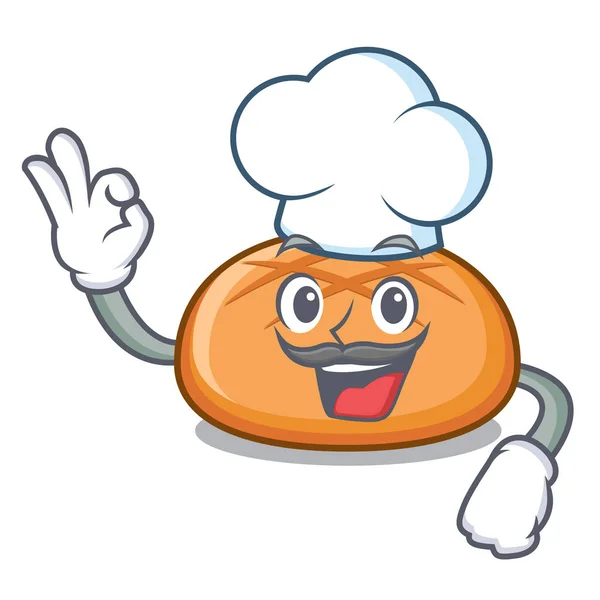 Szef kuchni hamburger kok znak kreskówki — Wektor stockowy