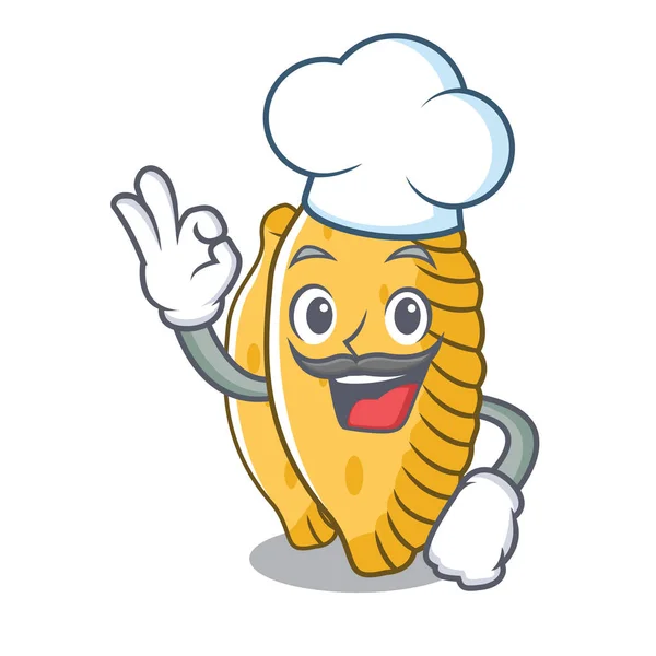Chef pastello personaggio stile cartone animato — Vettoriale Stock
