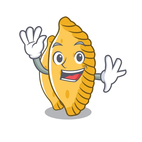 Pastel karakter karikatür tarzı sallayarak