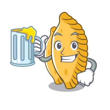 Suyu pastel maskot karikatür tarzı ile