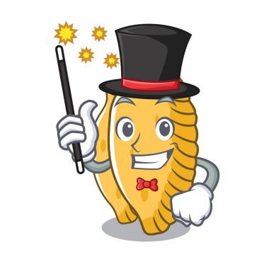 Sihirbaz pastel maskot karikatür tarzı