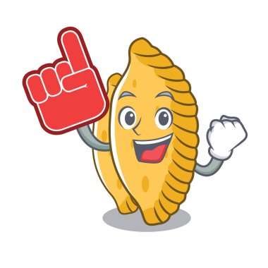 Köpük parmak pastel maskot karikatür tarzı