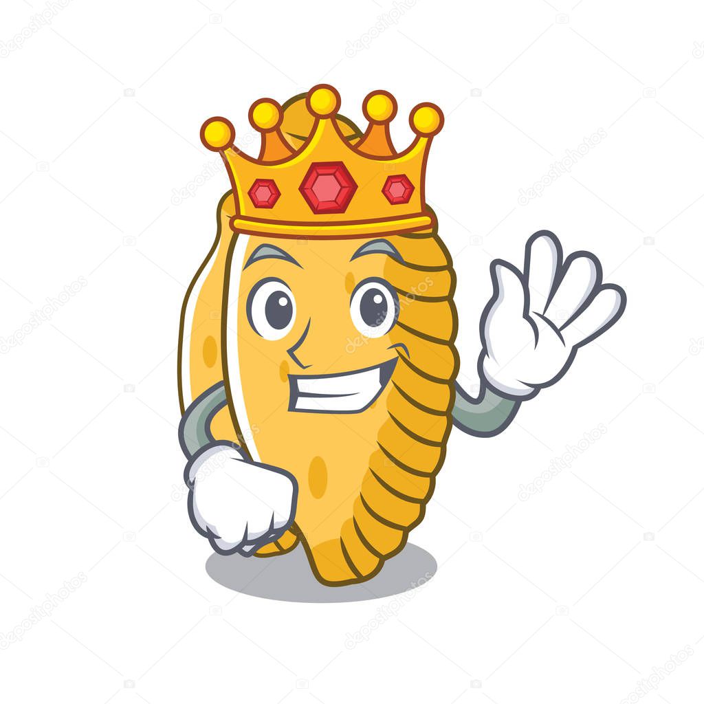 King pastel mascot cartoon style