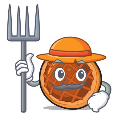 Çiftçi baket pasta karakter karikatür