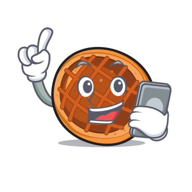 Telefon baket pasta karakter karikatür ile