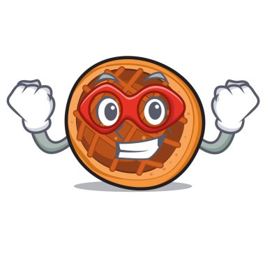 Super hero baket pie character cartoon
